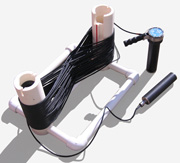 NPR-01 with a remote antenna and a 50 m cable on a bollard