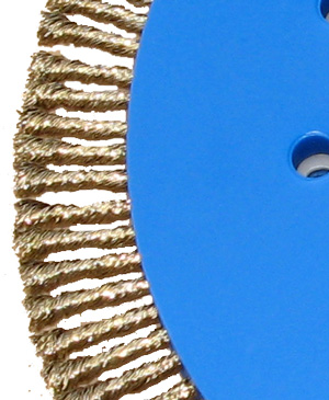 Weaving wires in a brush