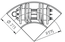 USO-273-10 in a tube bend