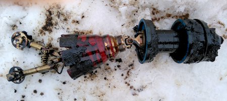 Inline caliper PVM-6-159 after passing the oil pipeline