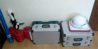 Pipeline inspection and cleaning equipment ready to be loaded